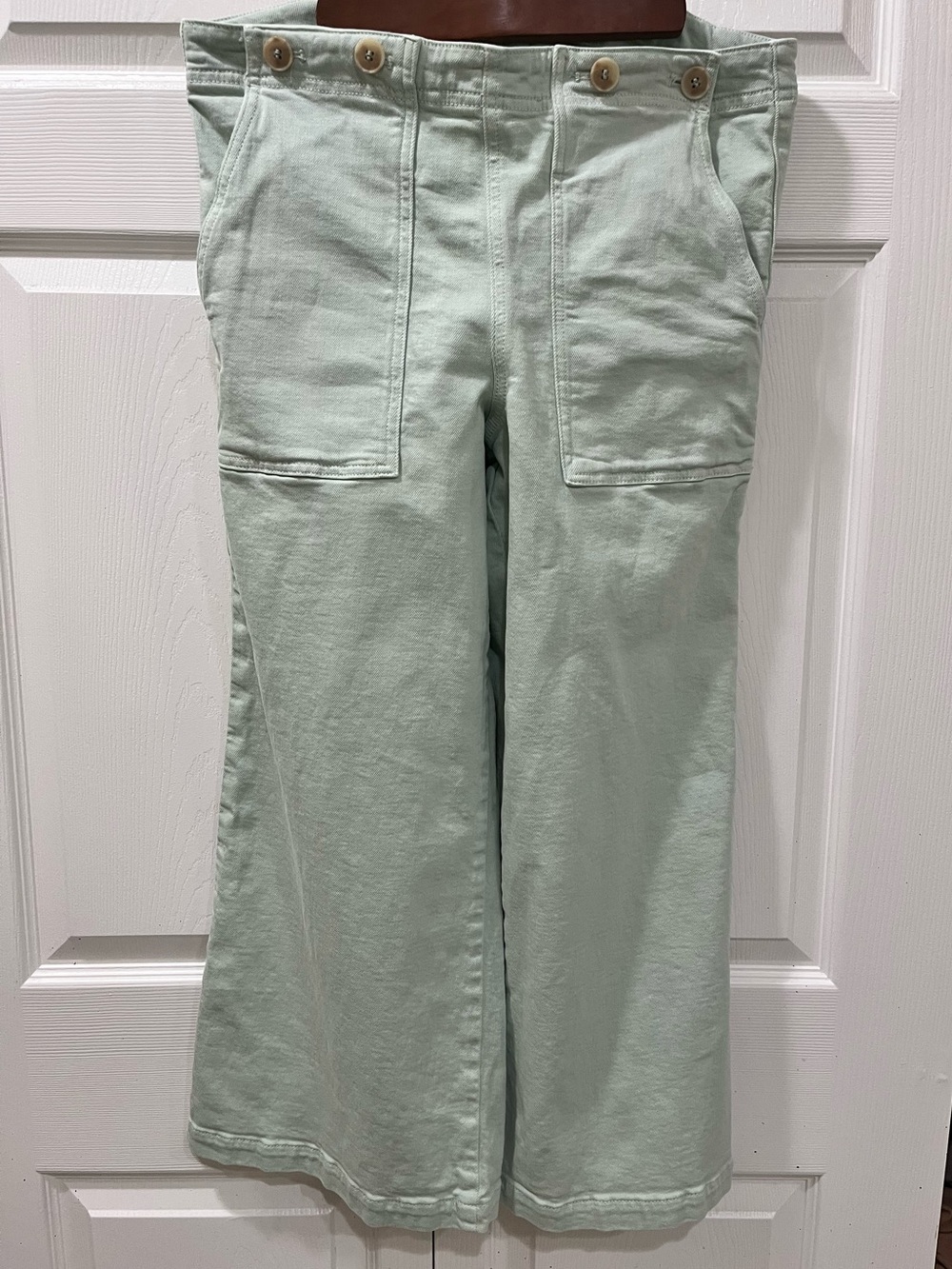 Anthropologie Pilcro Kit Cropped High-Rise Wide-Leg Trousers size 31